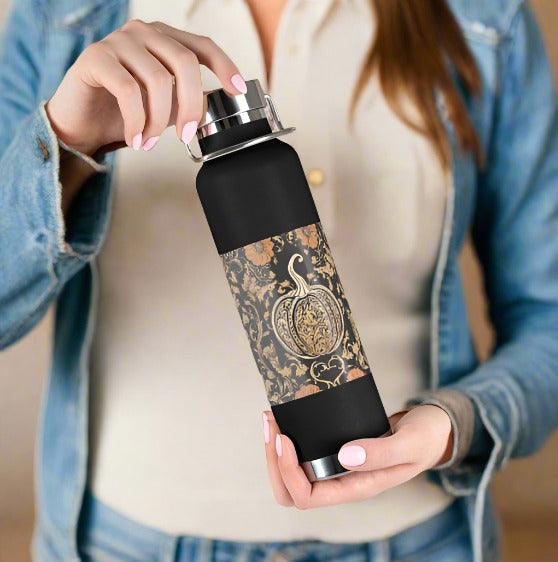 Floral Pumpkin Insulated Bottle, 22oz