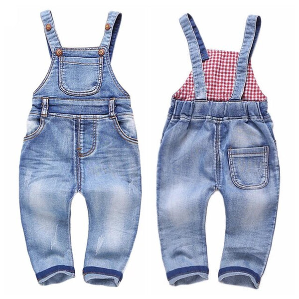Distressed-Style Denim Bib Overalls for Baby, 6M to 4T