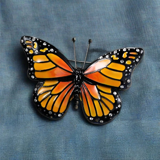 Bright Colors Enamel Butterfly Brooch