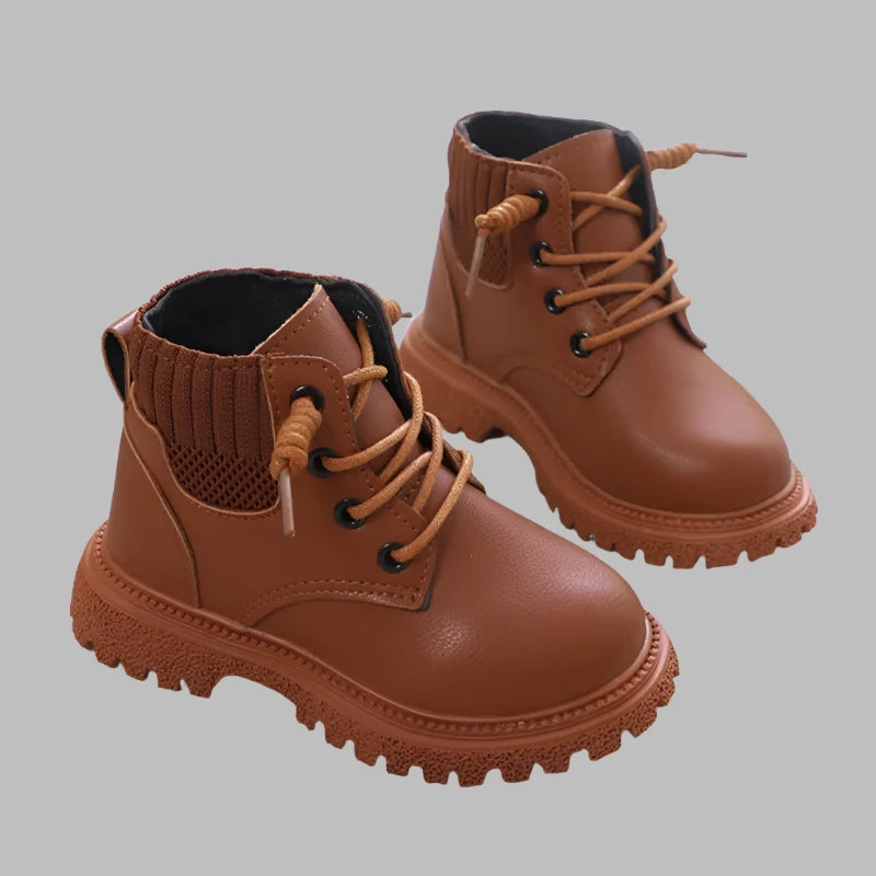 Leather Lace-up Ankle Boots for Babies and Toddlers