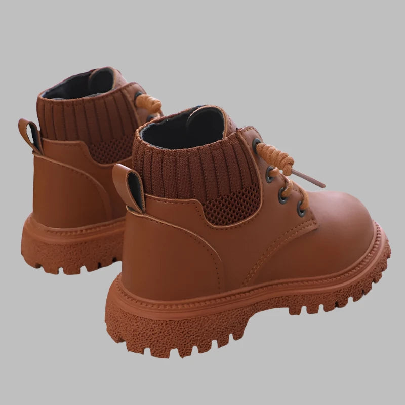 Leather Lace-up Ankle Boots for Babies and Toddlers