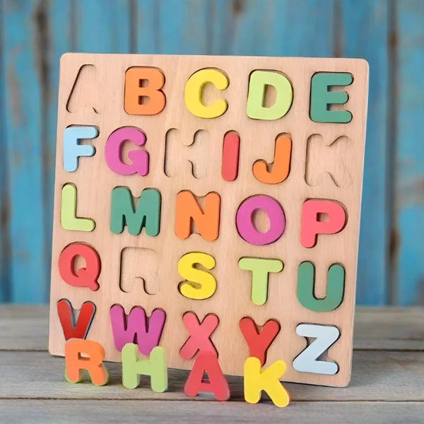 ABC Puzzle Shape Sorter Wooden Jigsaw Alphabet Number Puzzle  Learning Toy