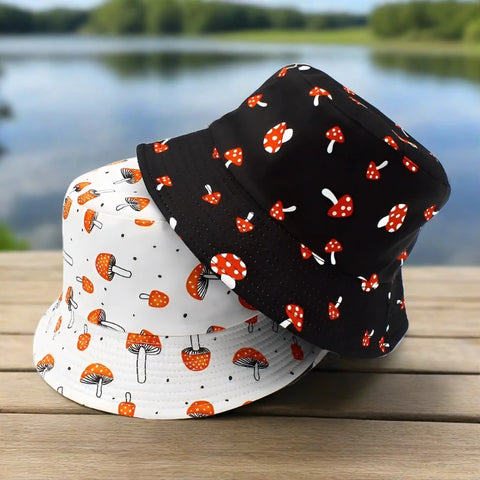 Mushroom Print Bucket Hat