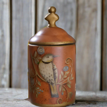 Vintage Style Retro Song Bird Image Storage Jars