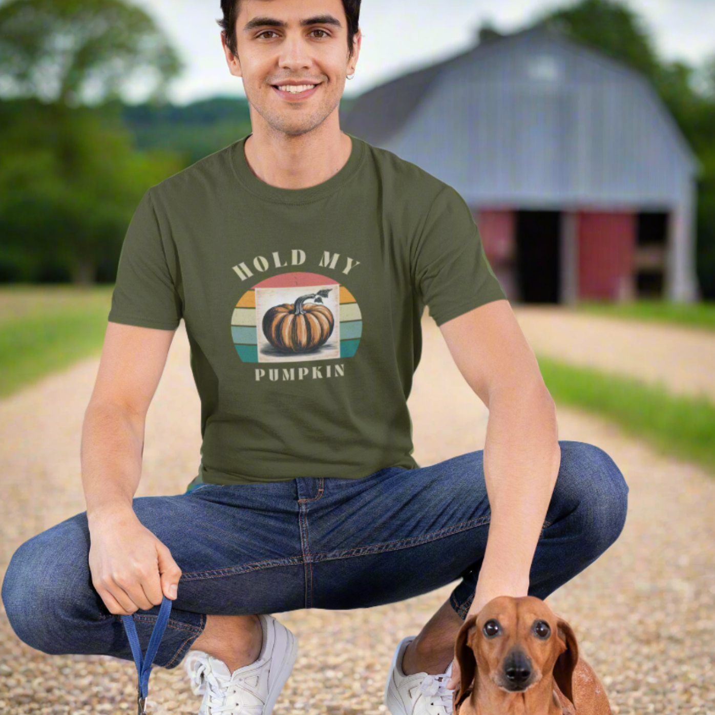 Hold My Pumpkin-Comfortable Cotton T-shirt