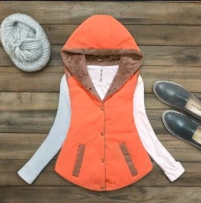 Country Cozy Flocked, Quilted Hooded Vest