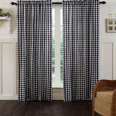 Gingham, Check Plaid Long Curtains