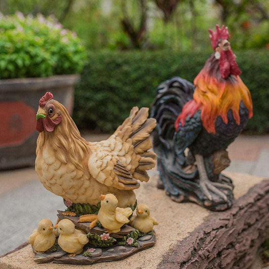 Detailed, Realistic Rooster OR Hen Chicken Yard, Garden Ornament