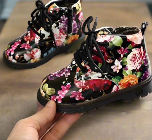 Floral Martin Boots, NB to 3 yrs.