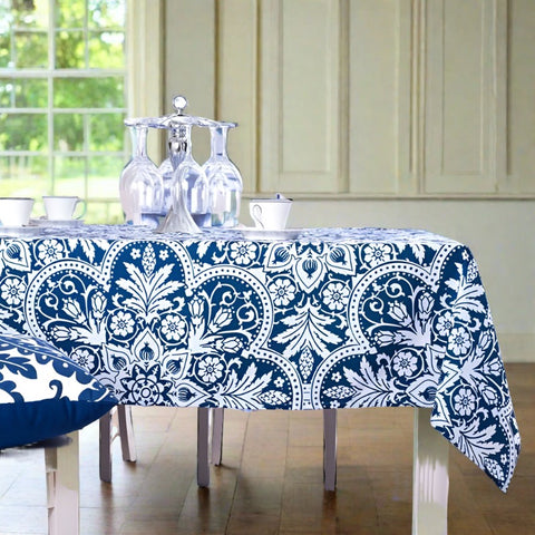 Bandanna Blues Printed Rectangular Table Cloth